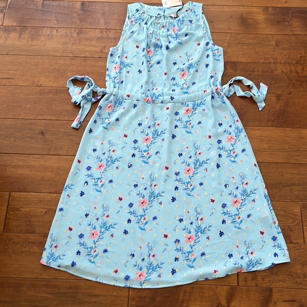 Juicy Couture Sky Blue Floral Dress Size:M - Picture 4 of 12